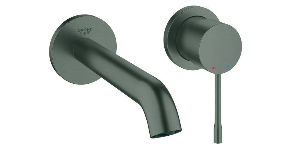 GROHE 2-Loch-Waschtischbatterie ESSENCE Ausladung 183mm Hard Graphite