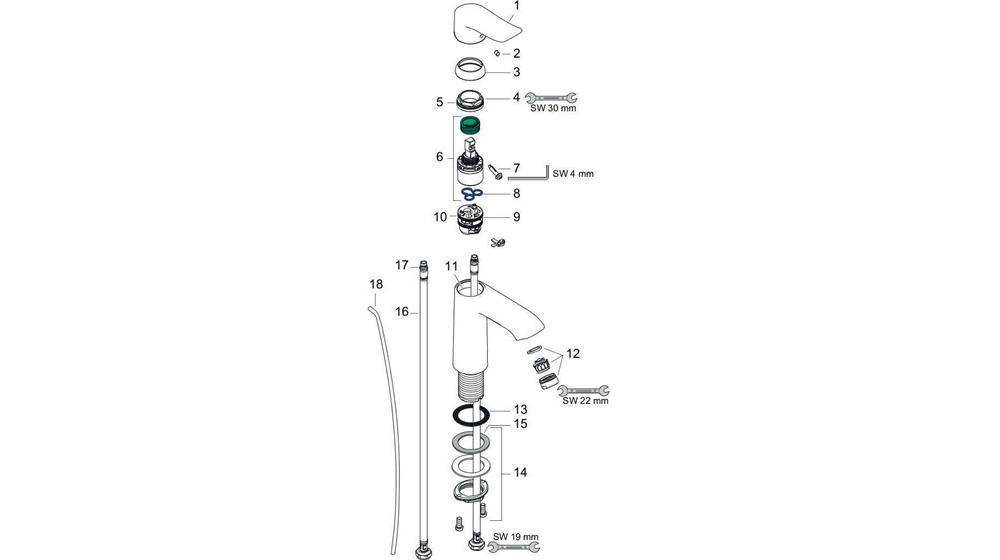 hansgrohe HG Einhebel-Waschtischmischer 110 METRIS DN 15 ComfortZone