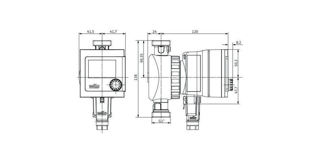 Wilo Trinkwasserpumpe Star-Z NOVA-T, Rp 1/2Zoll, 138mm