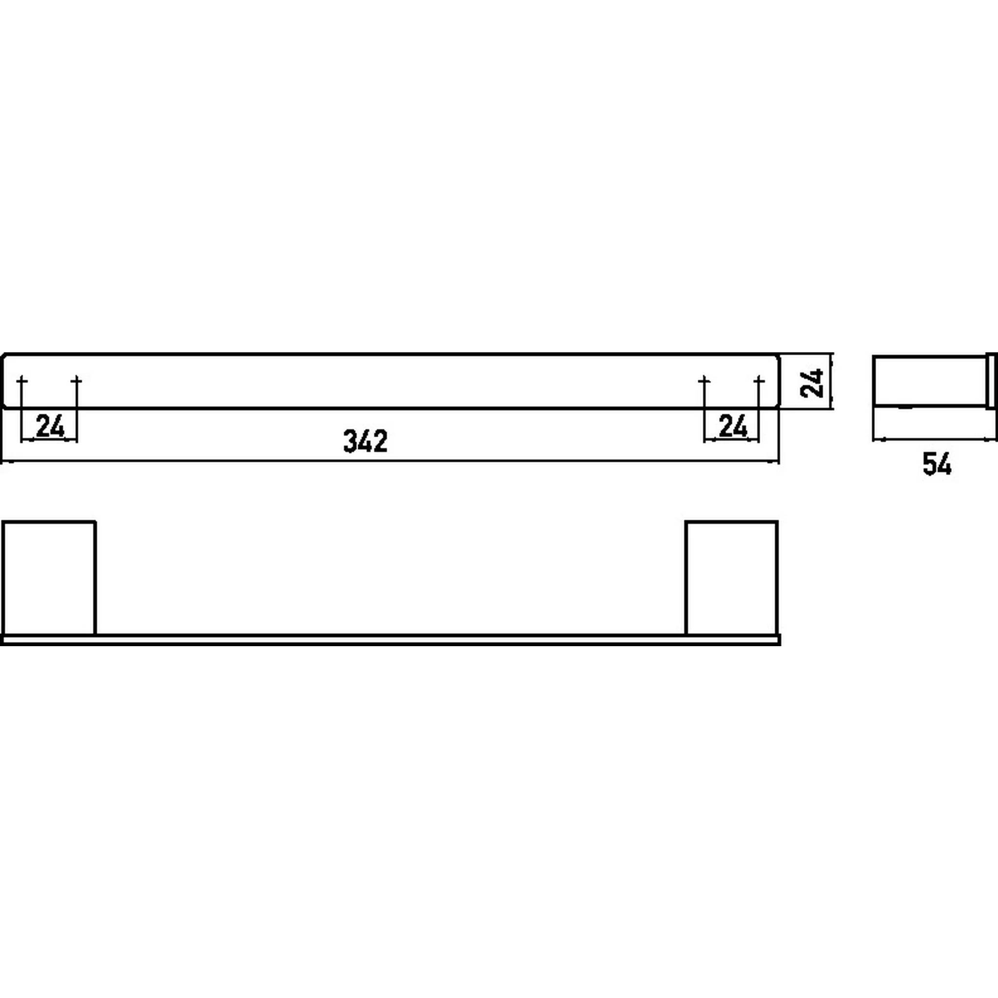 EMCO loft, Wannengriff, 342mm, schwarz, 1 Stk.