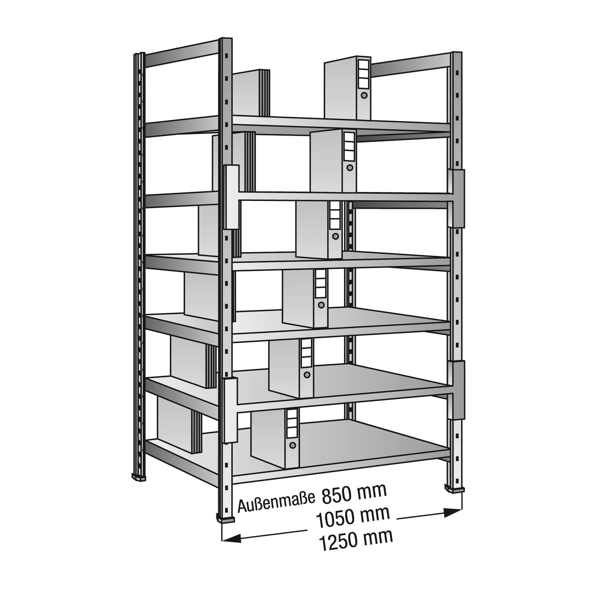 SCHOLZ Steckregal 464123 Grund 1.200x2.280x600mm 6OH vz