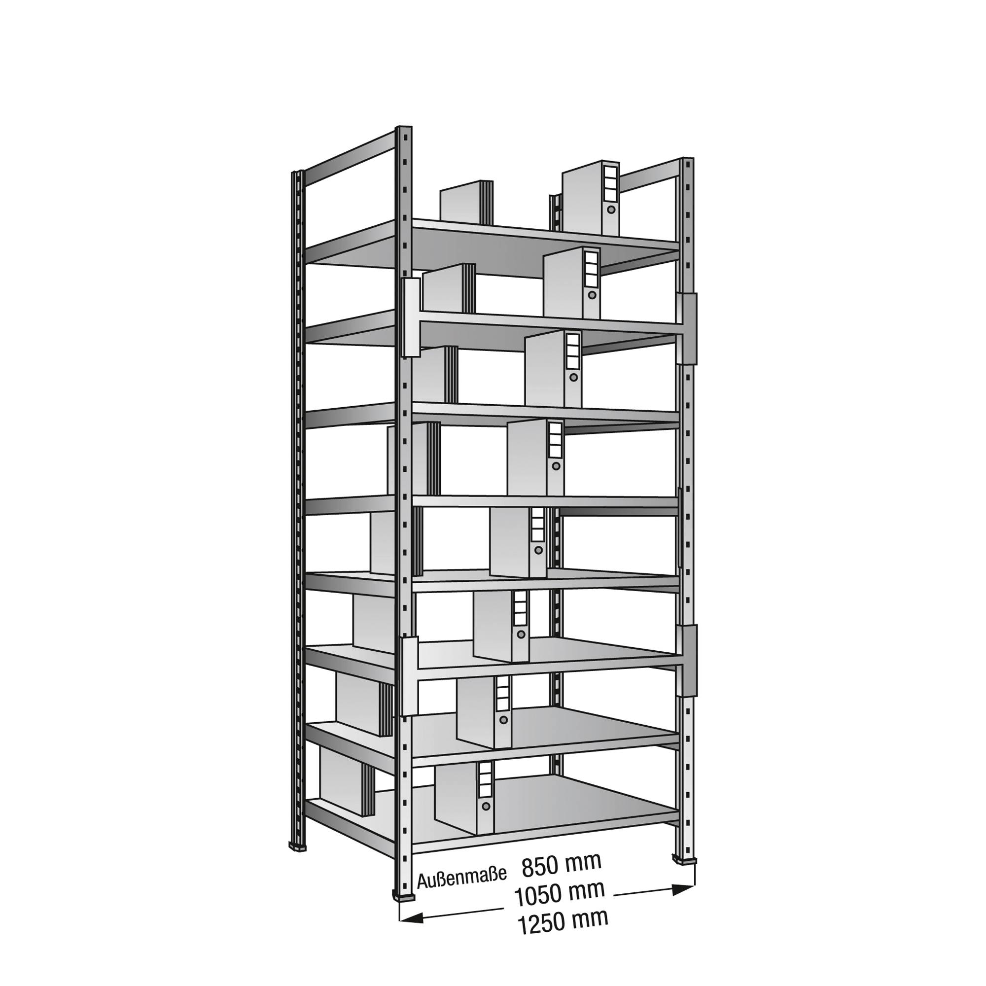 SCHOLZ Steckregal 334123 Grund 1.200x3.000x300mm 8OH vz