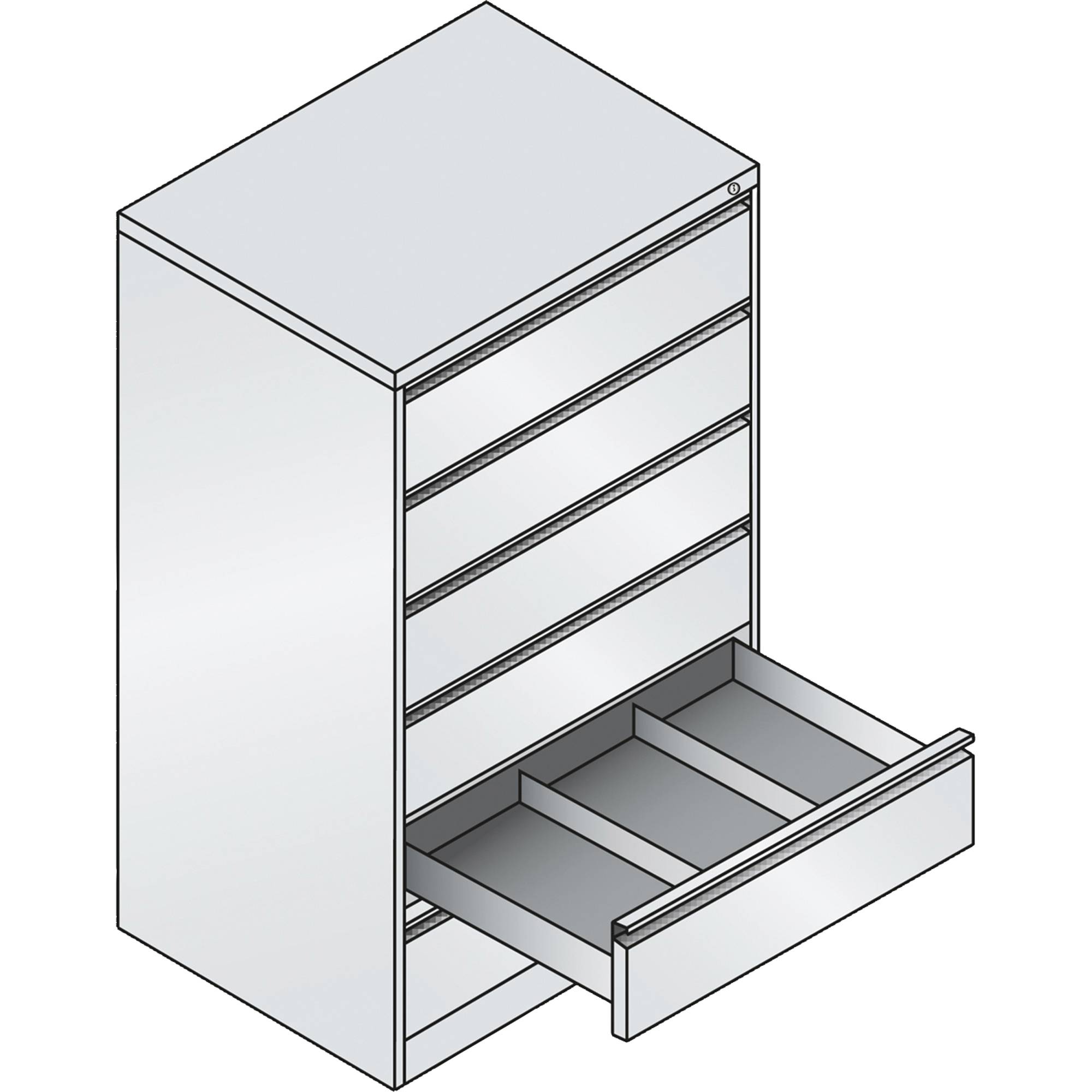 C+P Karteischrank Acurado 12936323S10014 A5 6Schübe sgr/lgr