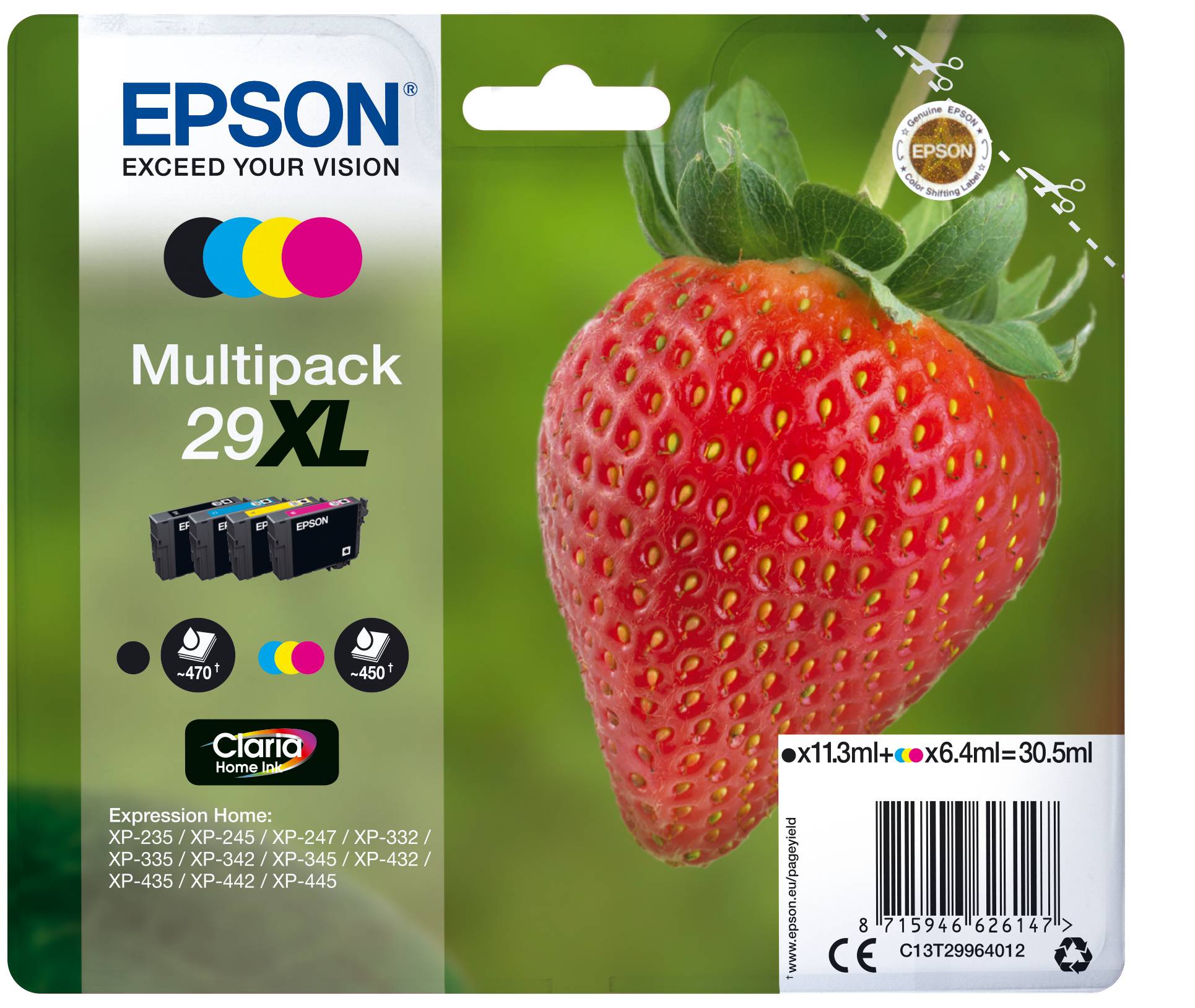 Epson 29XL Multipack - 4er-Pack - XL - Schwarz, Gelb, Cyan, Magenta