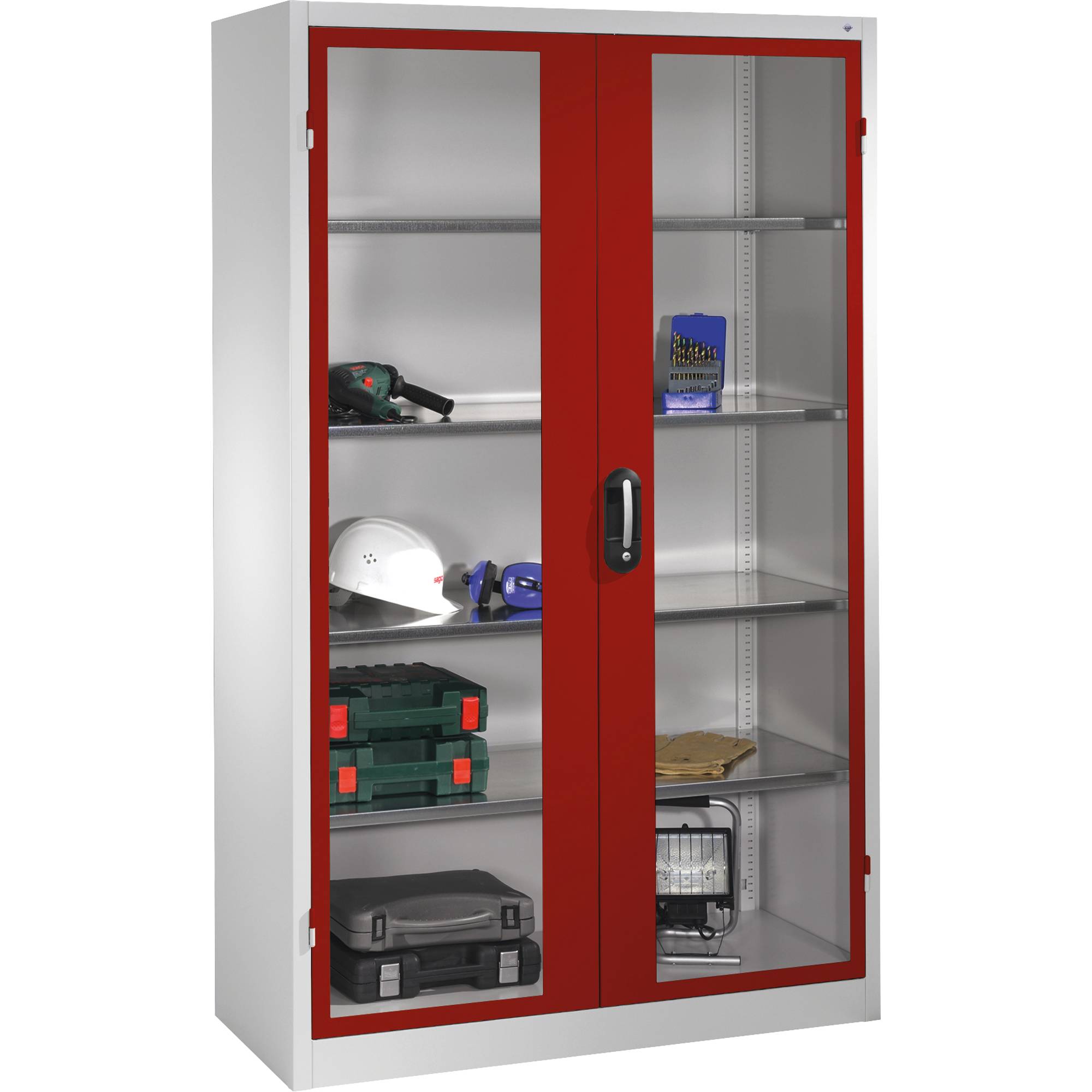 C+P Werkzeugschrank 8930055S10015 Fenstertür 1950x1200x400mm lgr/rrt