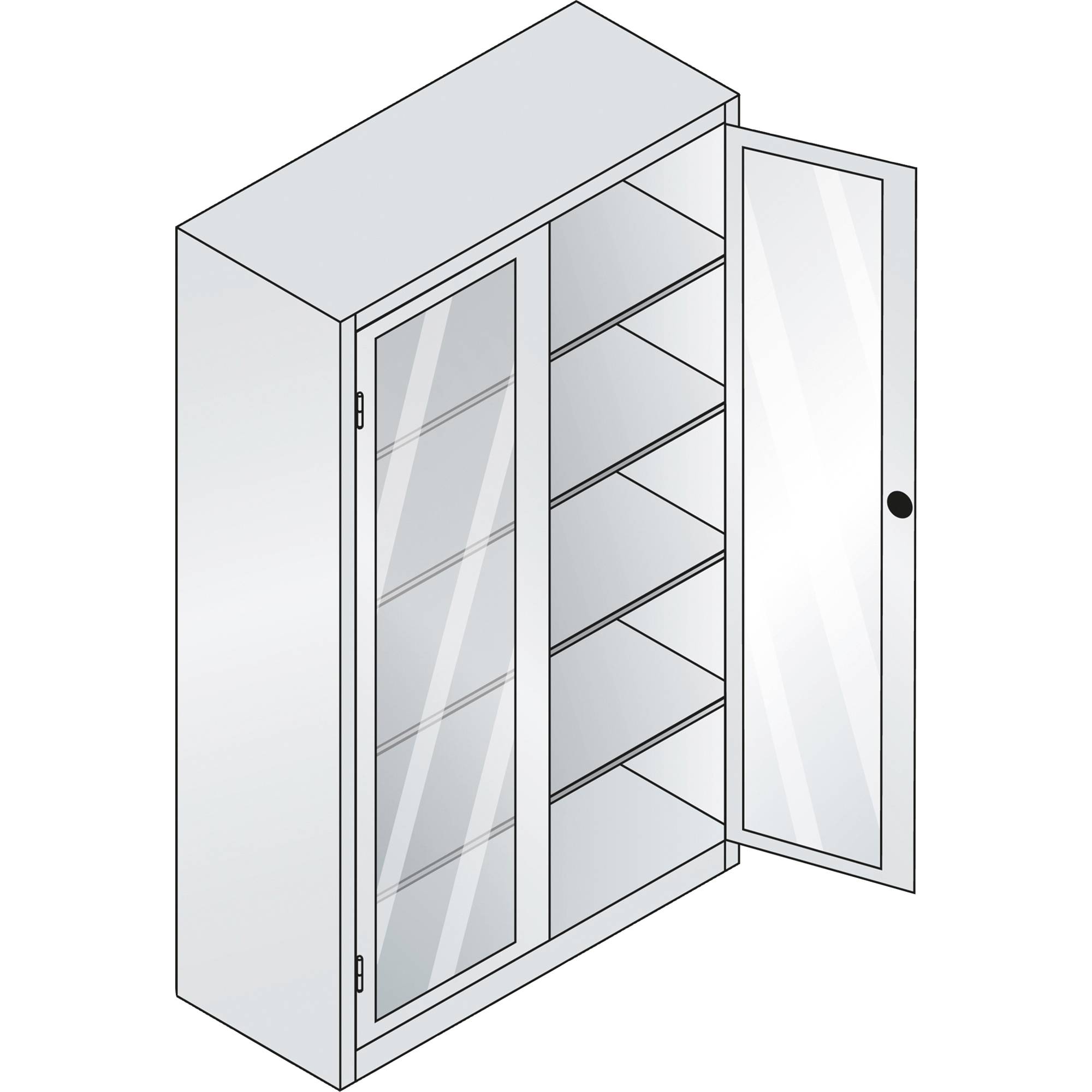 C+P Werkzeugschrank 8931055S10053 Fenstertür 1950x1200x500mm lgr/sgr