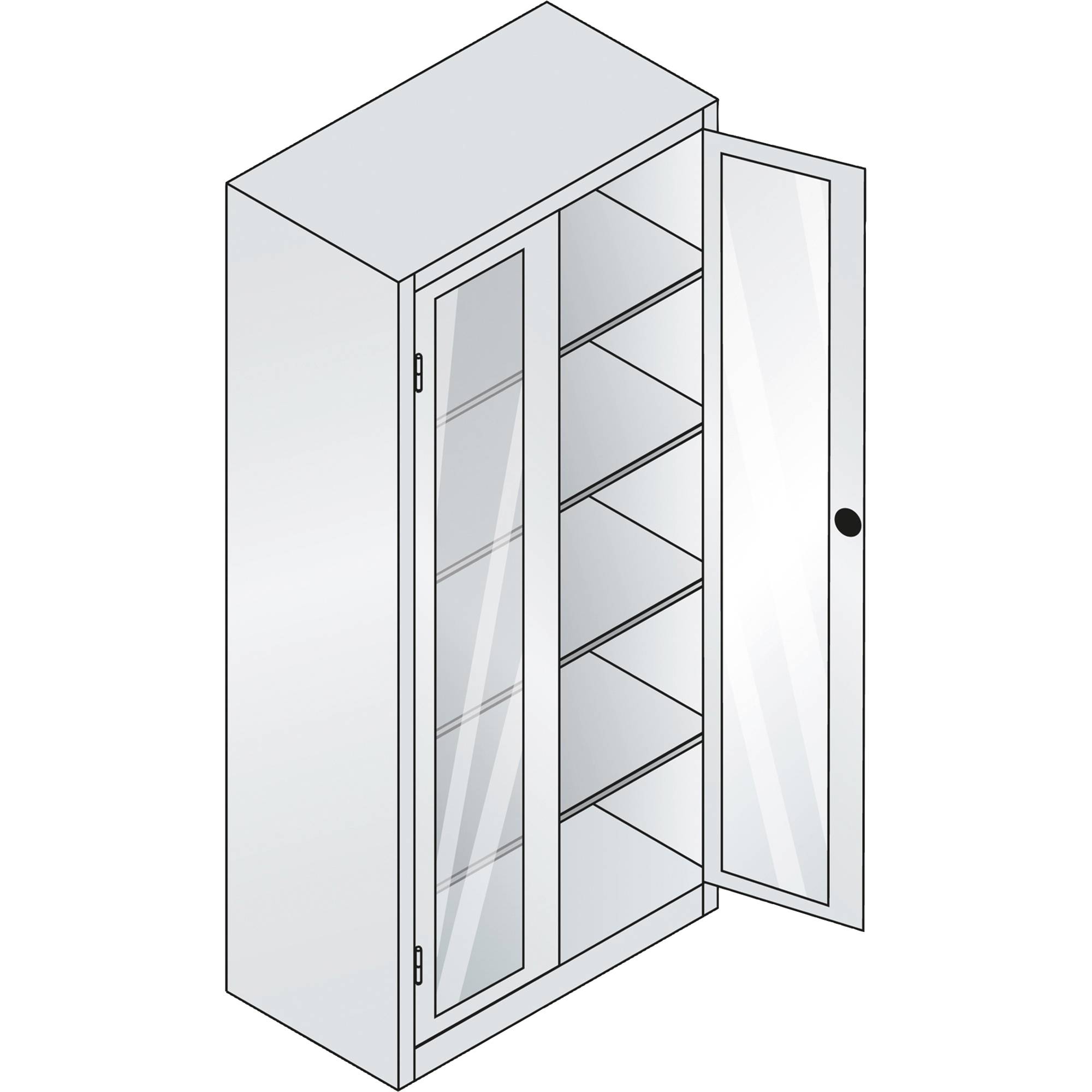 C+P Werkzeugschrank 8922055S10008 Fenstertür 1950x930x600mm lgr/sgr