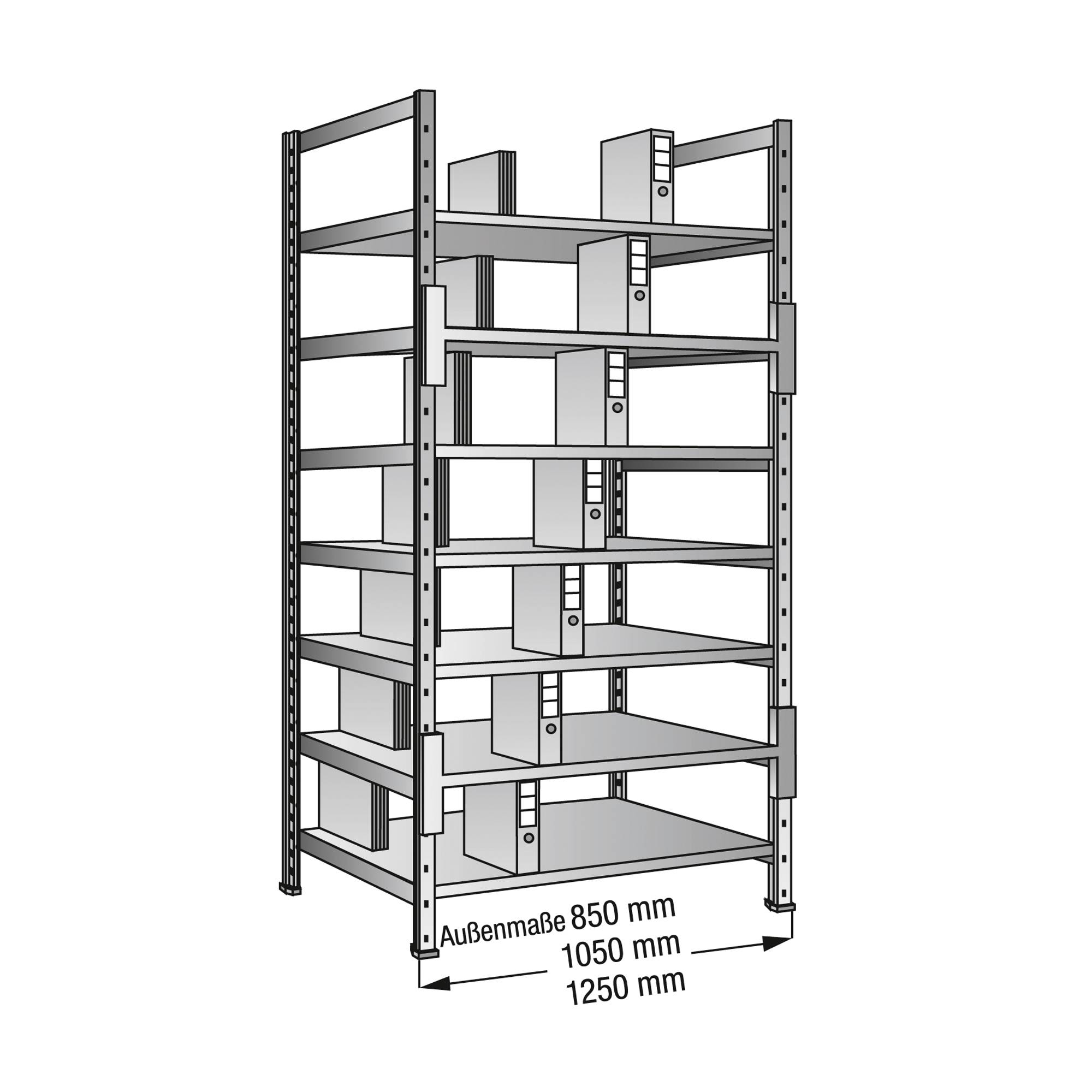 SCHOLZ Steckregal 264183 Grund 800x2.640x600mm 7OH vz