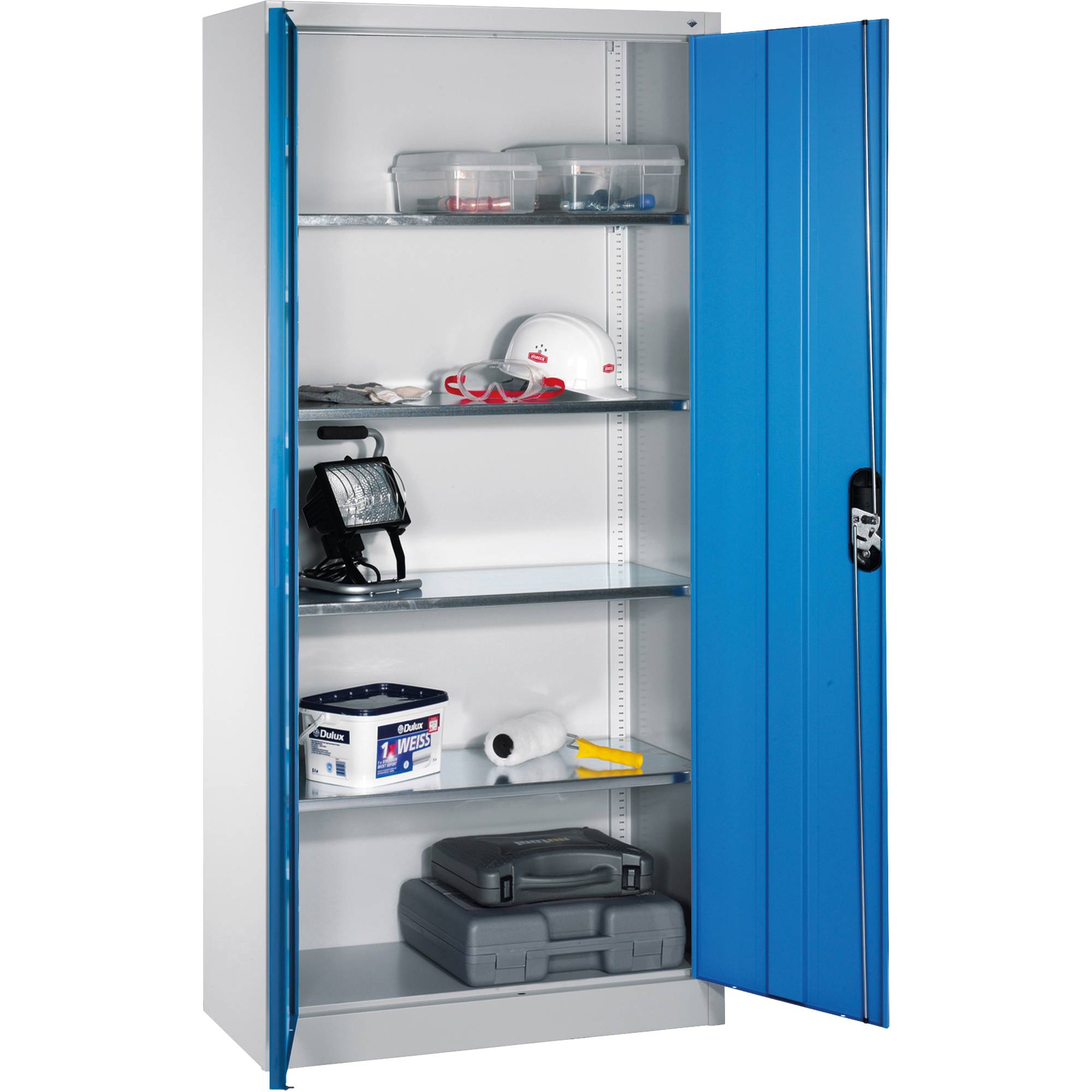 C+P Werkzeugschrank 892000S10474 4Böden 1950x930x400mm lgr/lbl