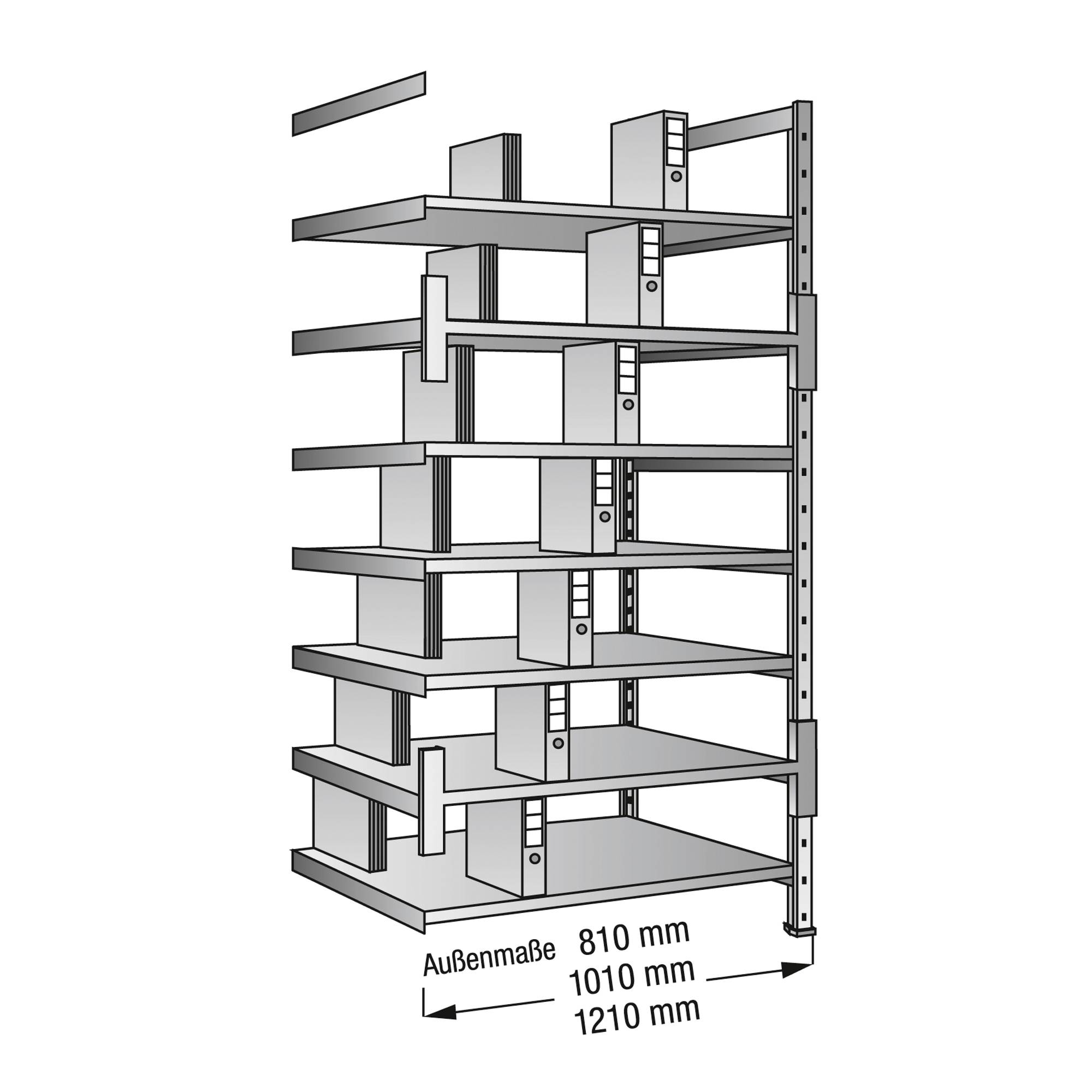 SCHOLZ Steckregal 264283 Anbau 800x2.640x600mm 7OH vz