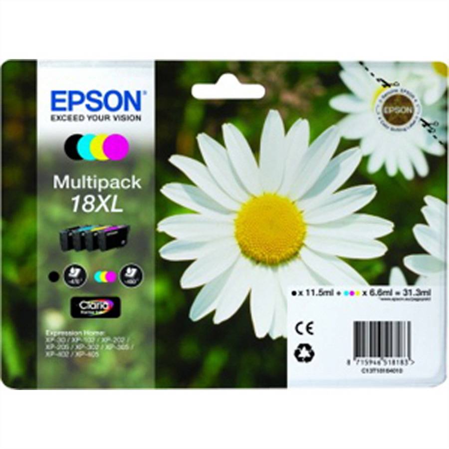 Epson 18XL - 4er-Pack - XL - Schwarz, Gelb, Cyan, Magenta