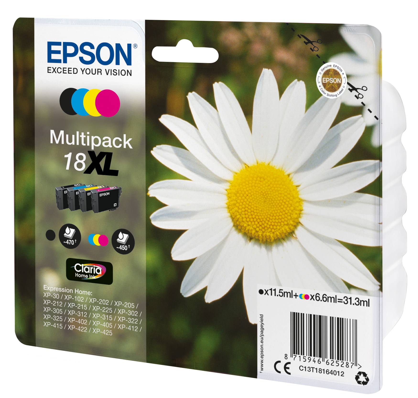 Epson 18XL - 4er-Pack - XL - Schwarz, Gelb, Cyan, Magenta
