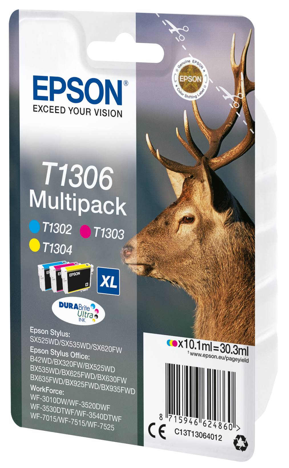 Epson T1306 Multipack - 3er-Pack - 30.3 ml - XL