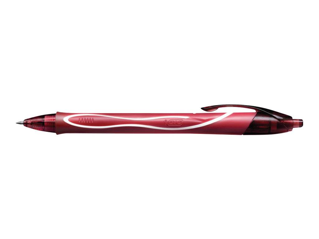 BIC Gel-ocity QuickDry - Tintenroller - Rot - Geltinte - 0.7 mm - Mittel - verstellbar (Packung mit 12)
