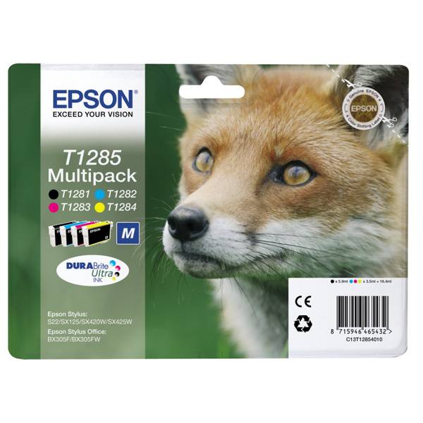 Epson T1285 Multipack - 4er-Pack - 16.4 ml - Schwarz, Gelb, Cyan, Magenta