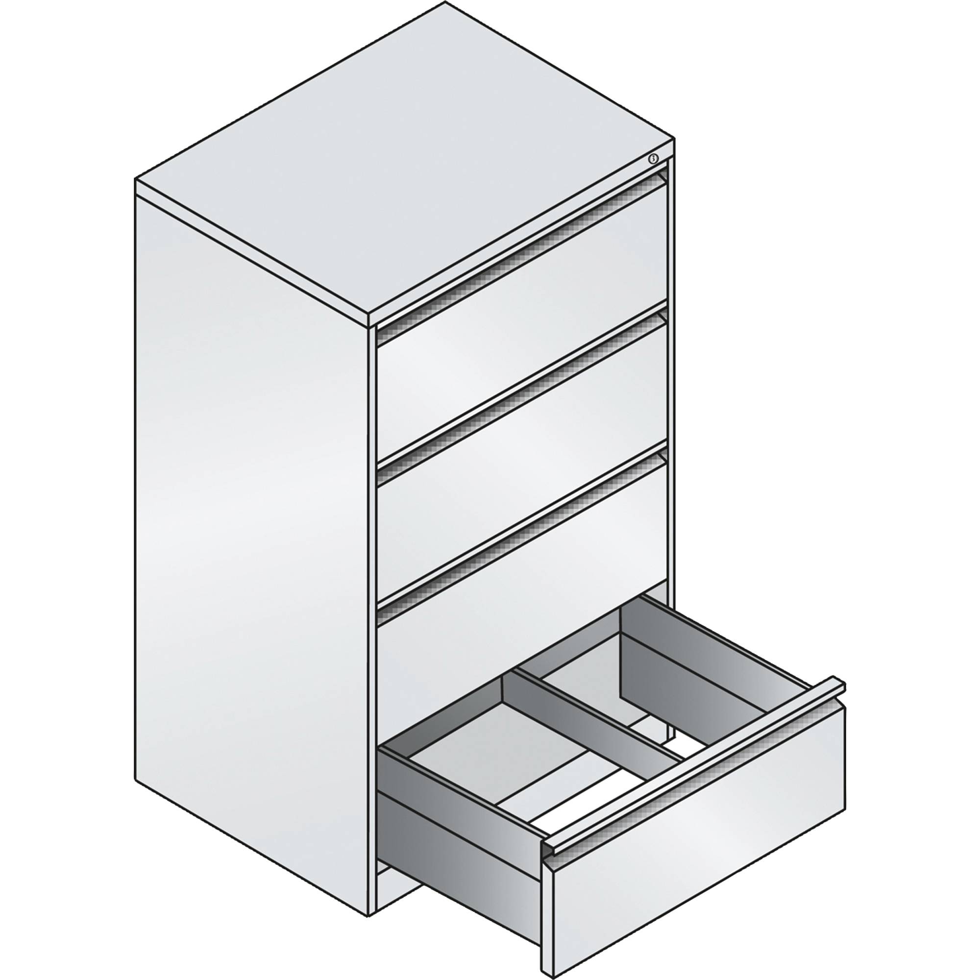 C+P Hängeregistraturschrank Acurado 12934312S10036 A4 4Schübe rws/rws