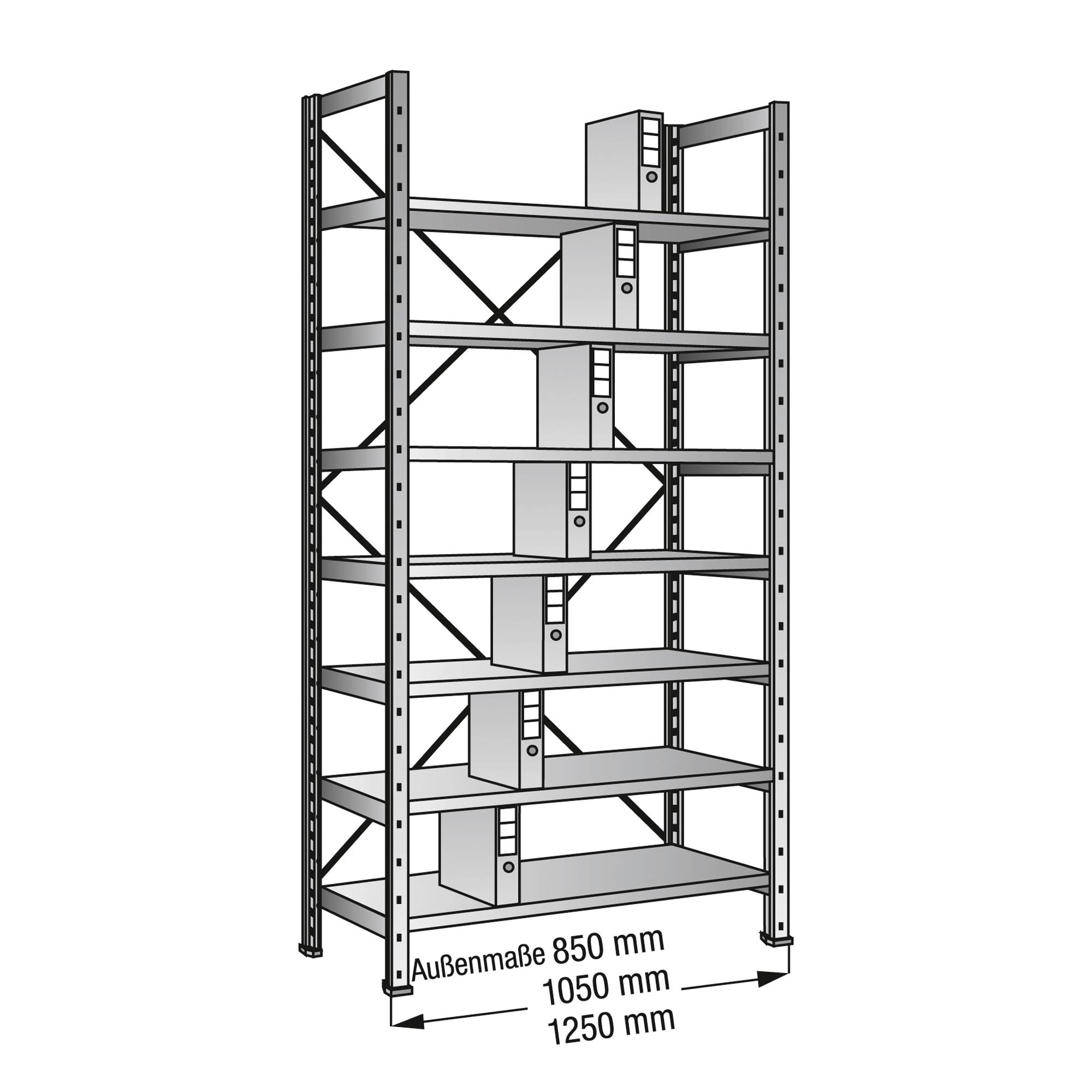 SCHOLZ Steckregal 234123 Grund 1.200x2.640x300mm 7OH vz