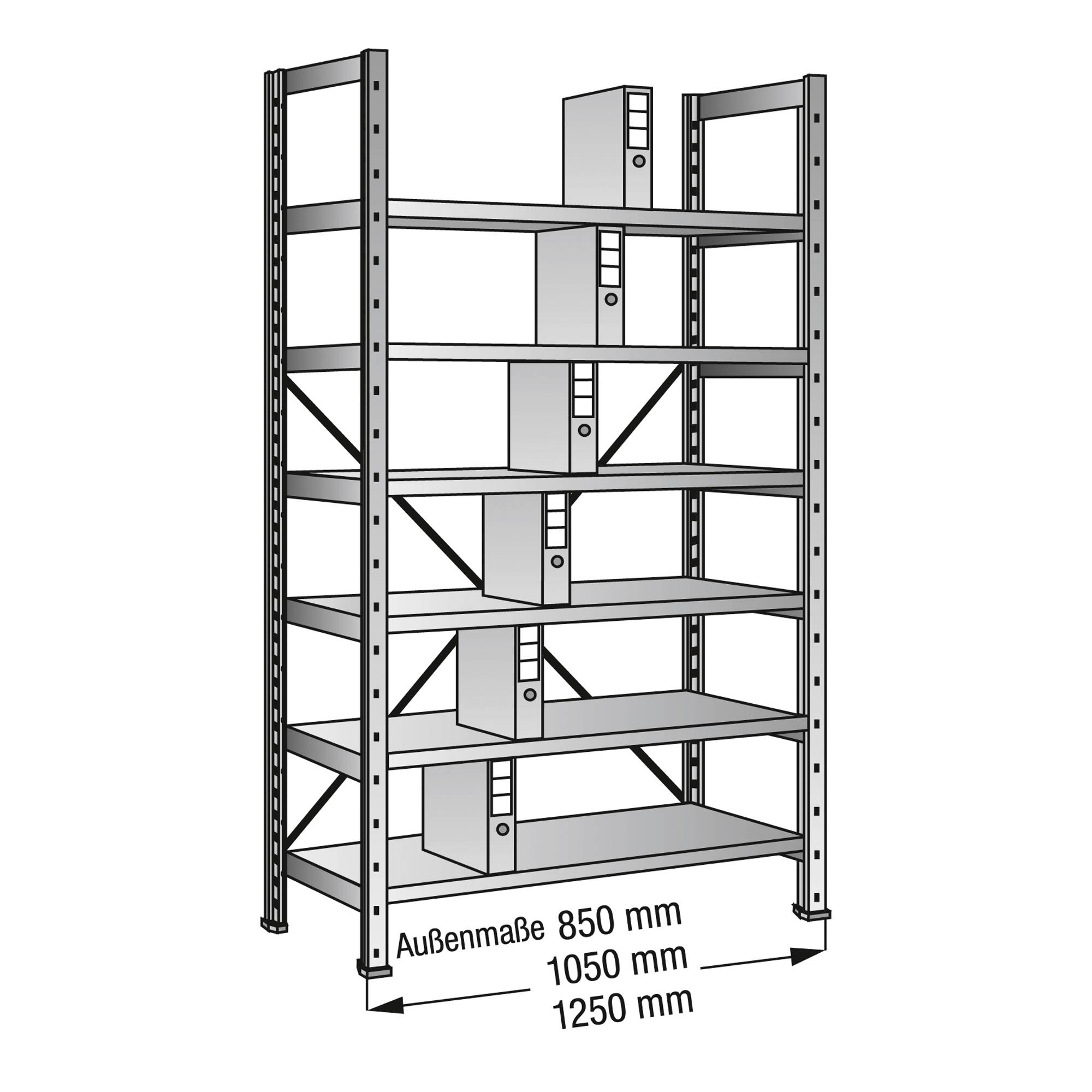 SCHOLZ Steckregal 434123 Grund 1.200x2.280x300mm 6OH vz