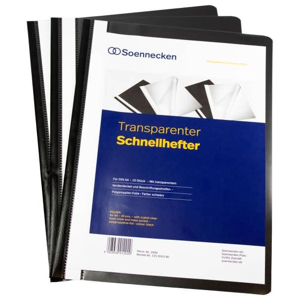 Schnellhefter 2966 DIN A4 PP schwarz 10 Stück