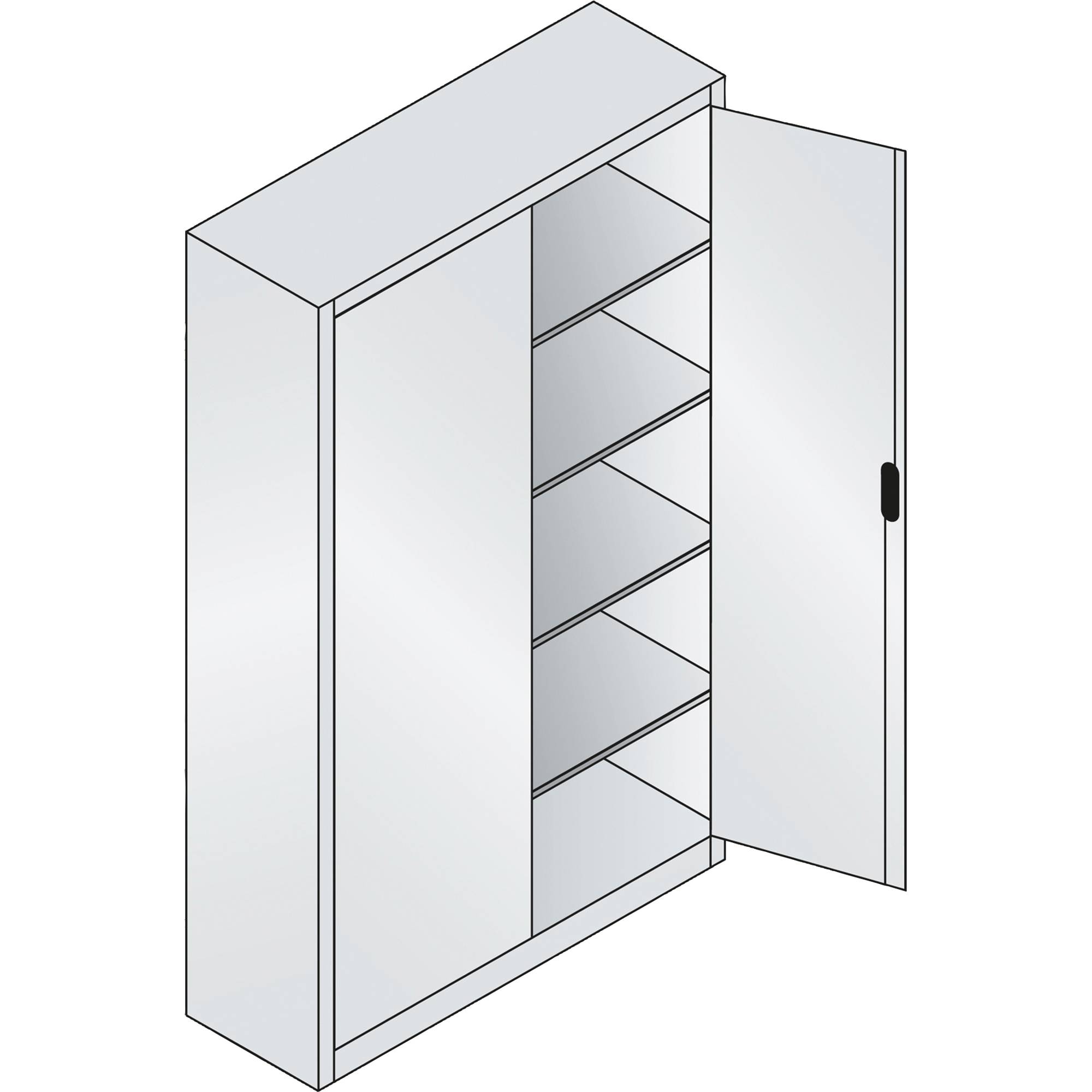 C+P Werkzeugschrank 893000S10169 4Böden 1950x1200x400mm lgr/sgr