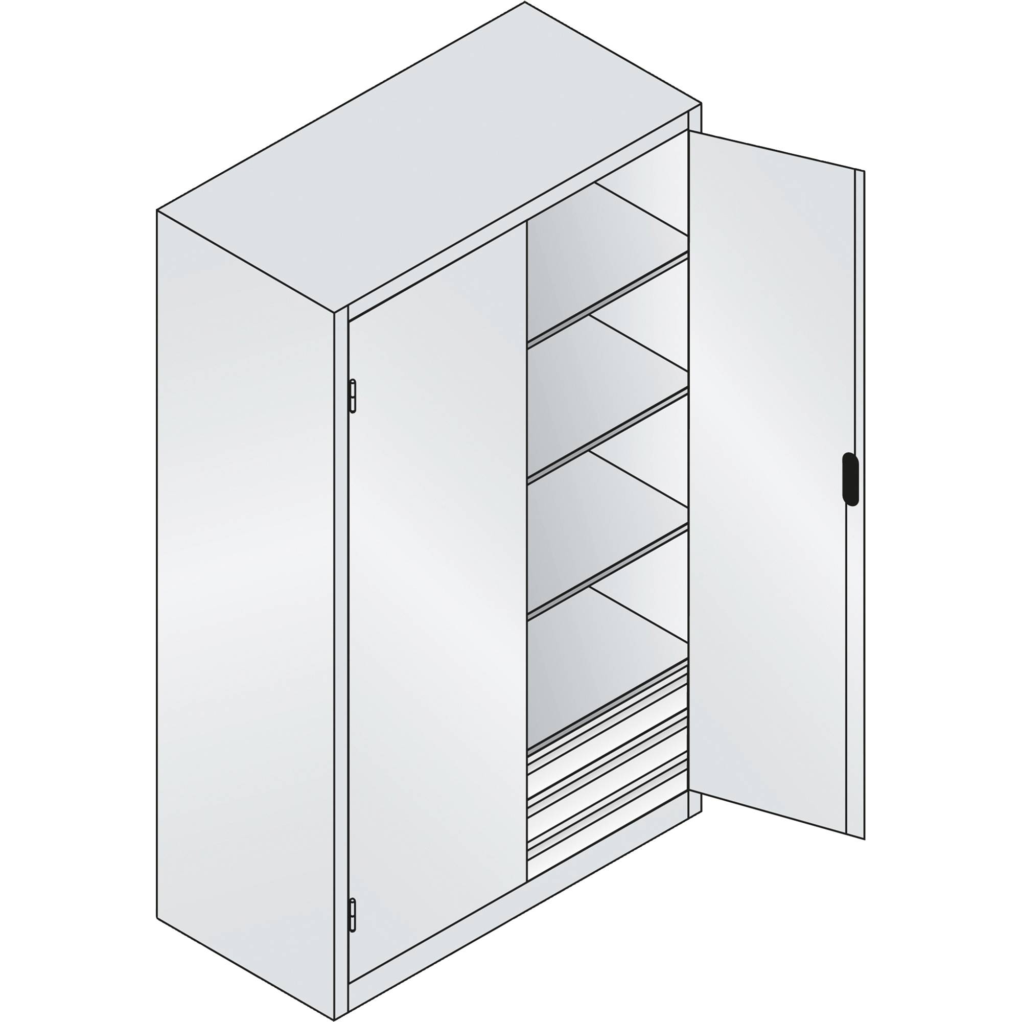 C+P Werkzeugschrank 8932503S10070 4Bd. 3Sch. 1950x1200x600mm lgr/lgr