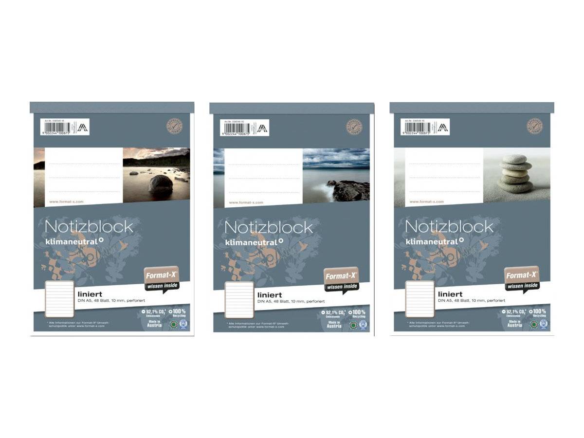 URSUS - Format-X - Notizblock - A5 - 48 Blatt - liniert