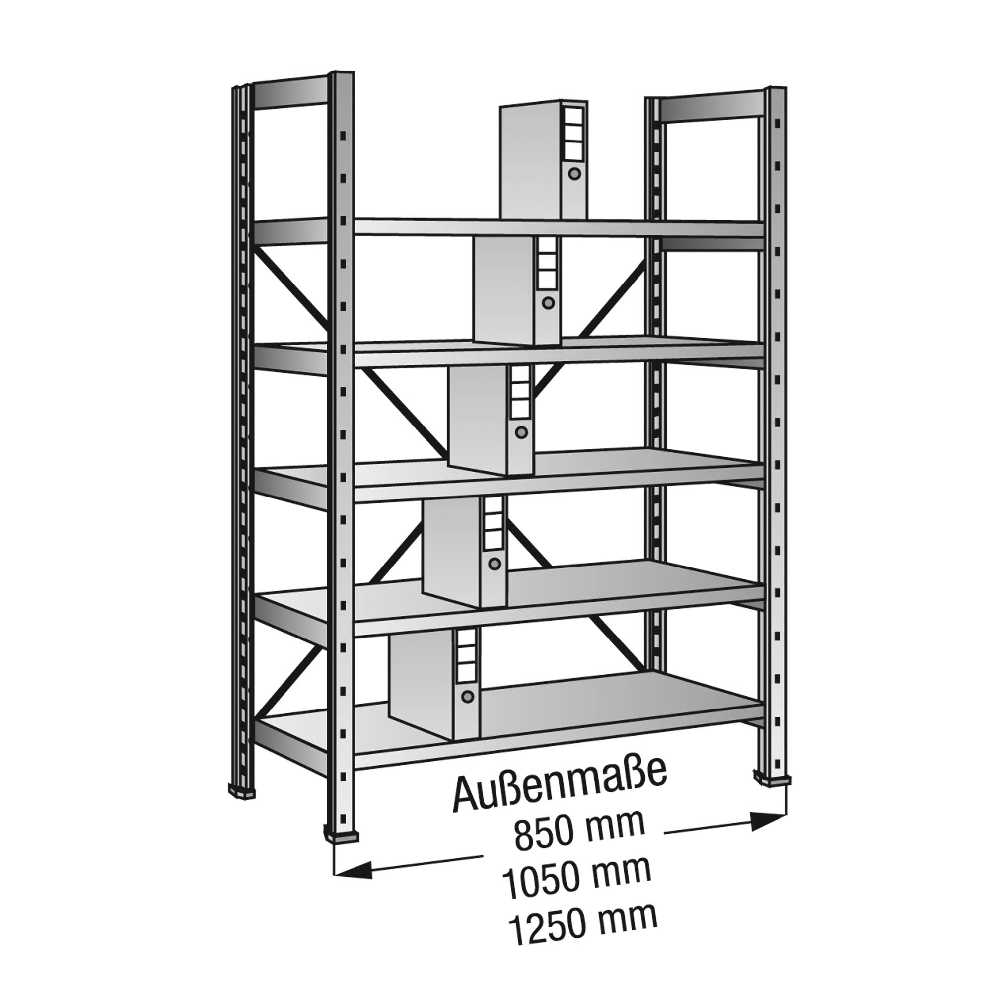 SCHOLZ Steckregal 134183 Grund 800x1.920x300mm 5OH vz