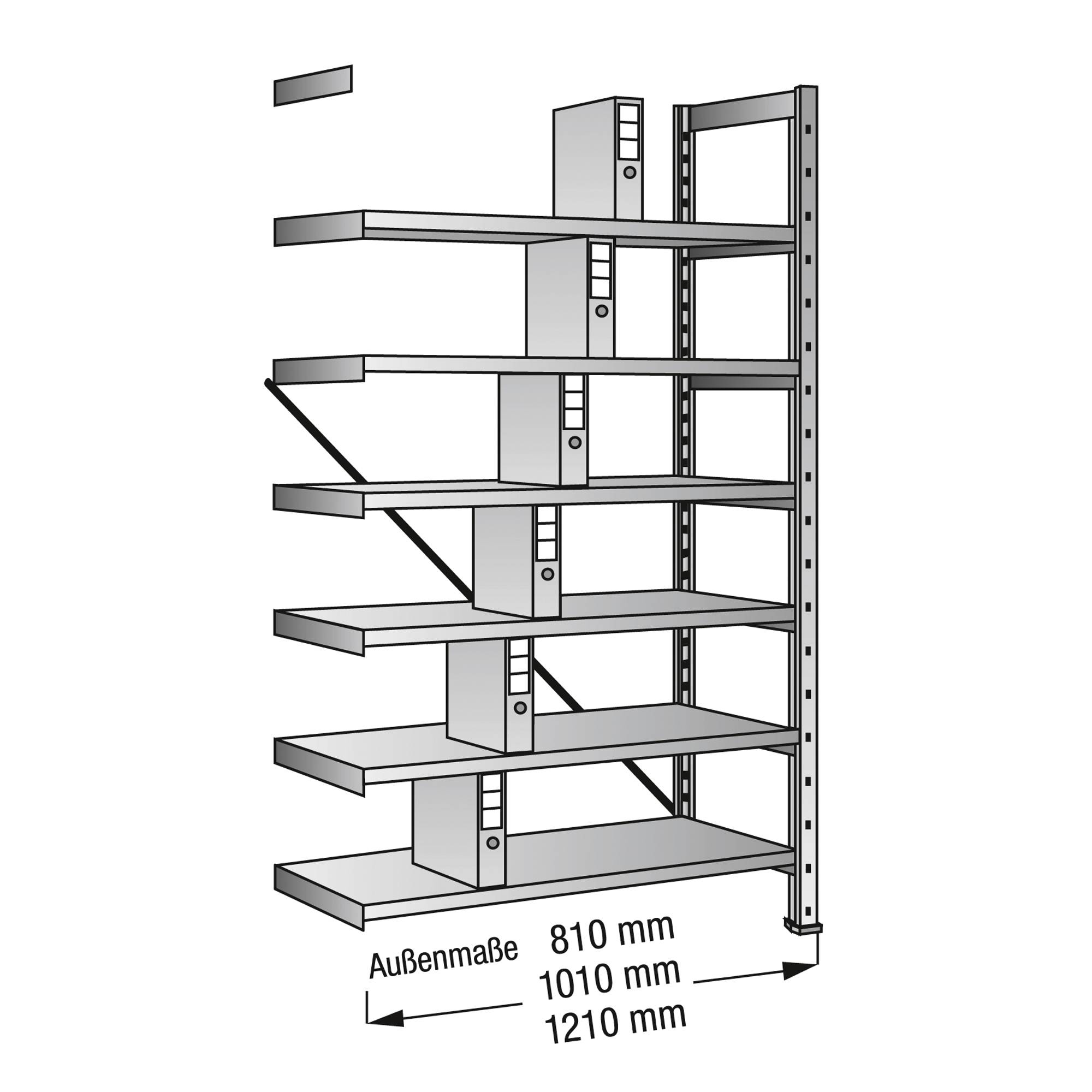 SCHOLZ Steckregal 434203 Anbau 1.000x2.280x300mm 6OH vz