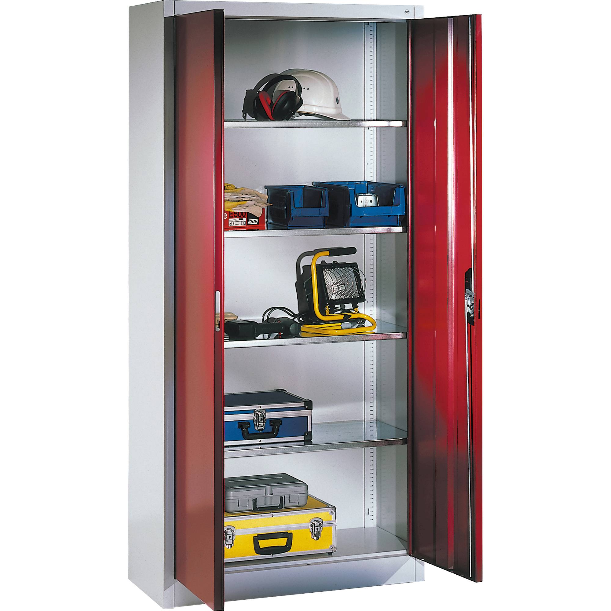 C+P Werkzeugschrank 892000S10476 4Böden 1950x930x400mm lgr/rrt