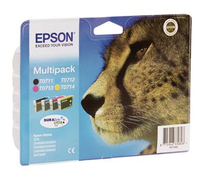 Epson T0715 Multipack - 4er-Pack - 23.9 ml - Schwarz, Gelb, Cyan, Magenta