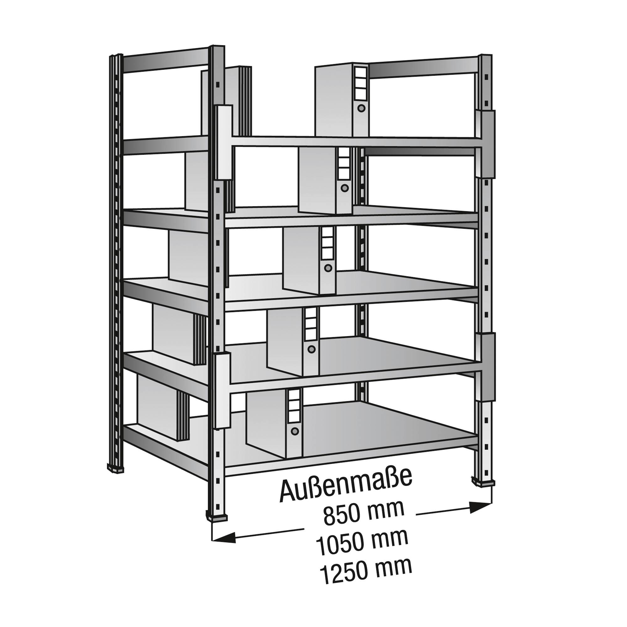 SCHOLZ Steckregal 164123 Grund 1.200x1.920x600mm 5OH vz