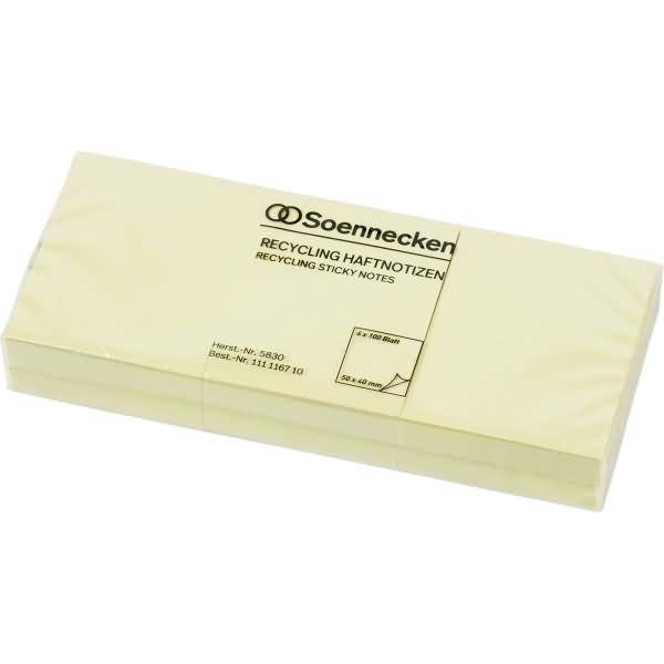 Haftnotiz oeco 5830 RC 50x40mm 100 Blatt gelb 6 Stück