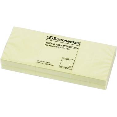 Soennecken Haftnotiz oeco 5830 RC 50x40mm 100Bl. gelb 6St. - Artikel: 111116710