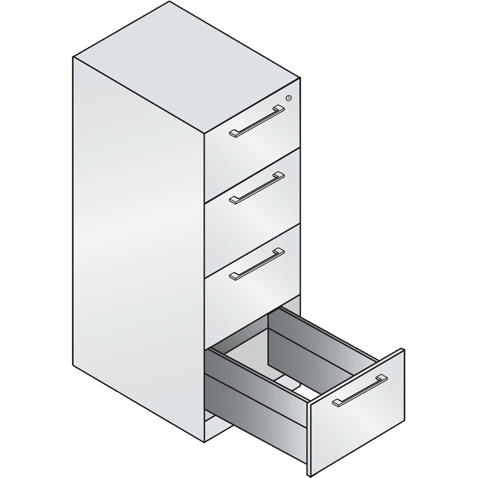 C+P Hängeregistraturschrank Asisto 146225411S10021 A4 1bhg wsalu/wsalu