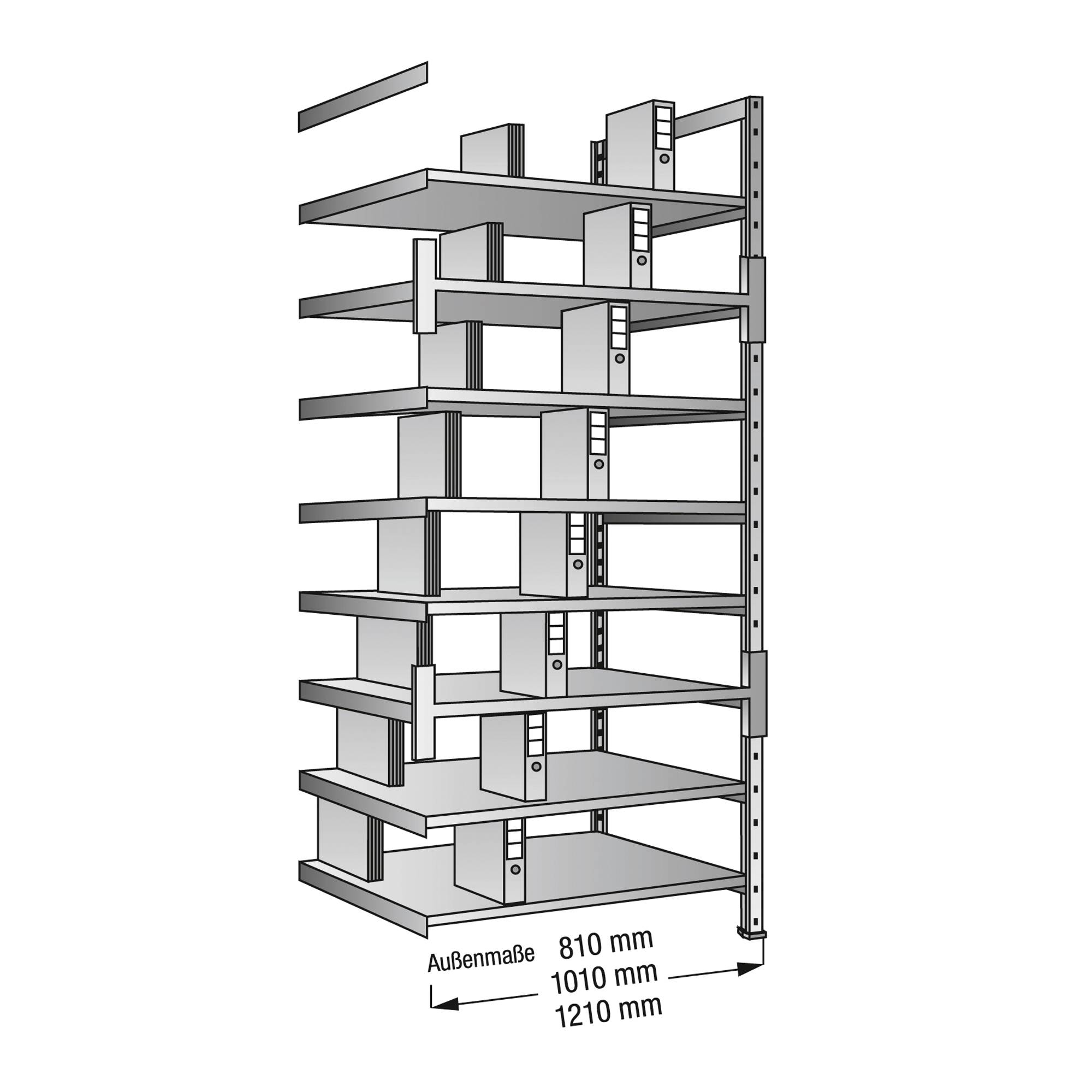 SCHOLZ Steckregal 364203 Anbau 1.000x3.000x600mm 8OH vz