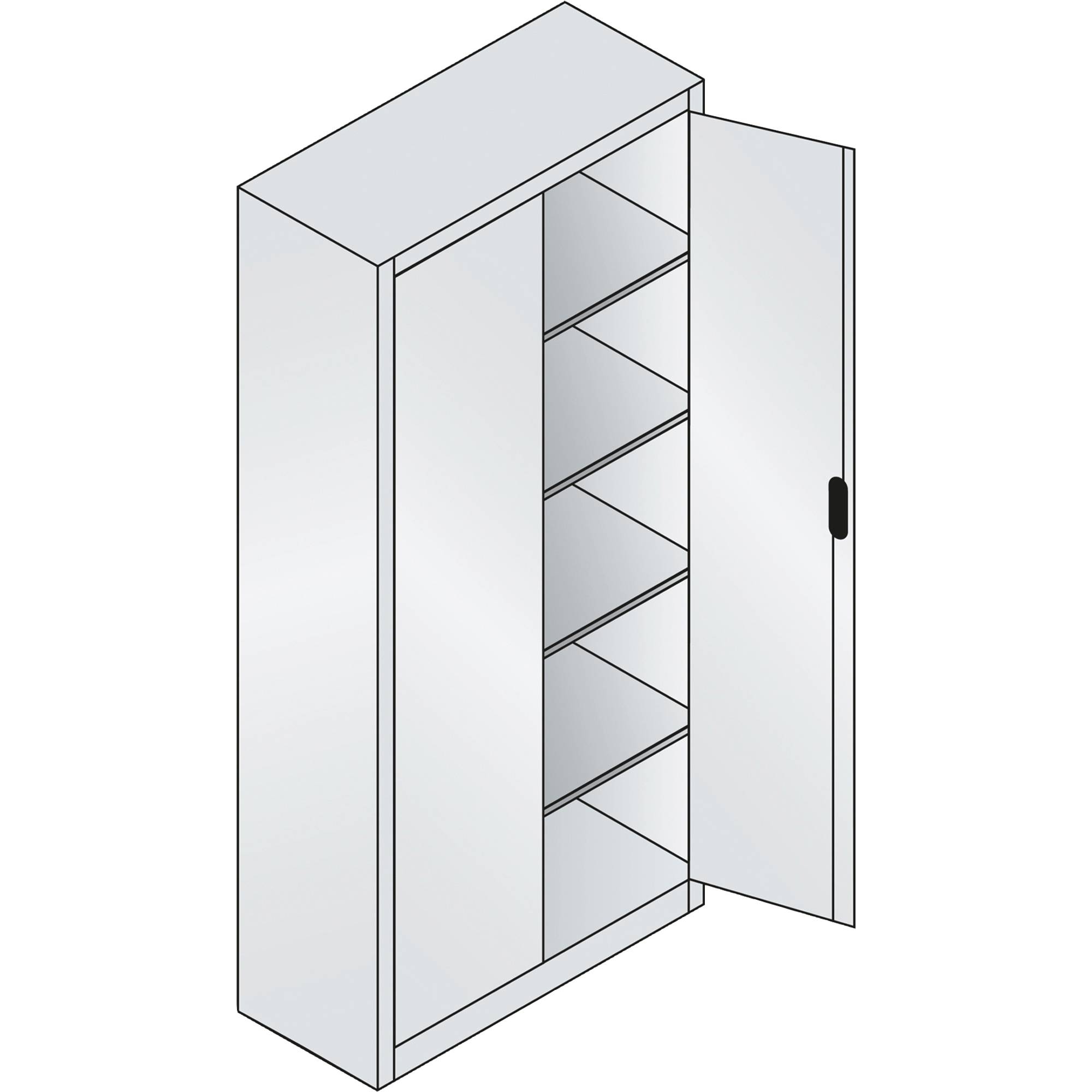 C+P Werkzeugschrank 892100S10438 4Böden 1950x930x500mm lgr/sgr