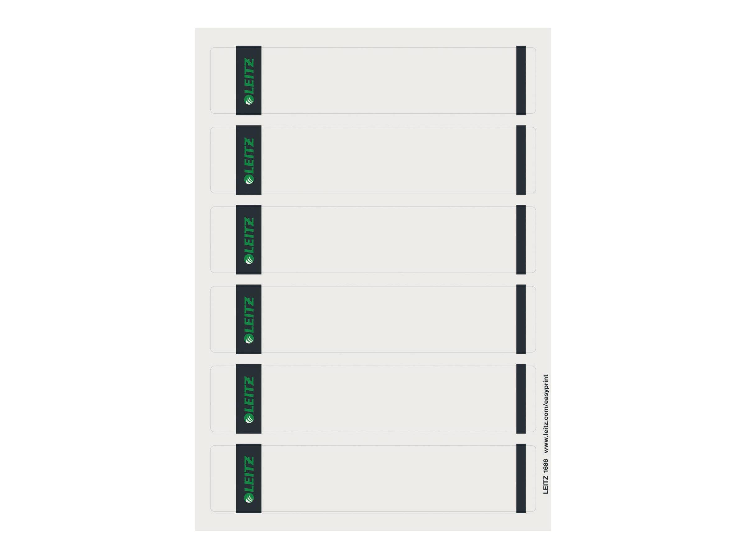 Esselte Leitz Selbstklebend - Grau - 39 x 192 mm - 80 g/m² - 150 Etikett(en) (25 Bogen x 6)