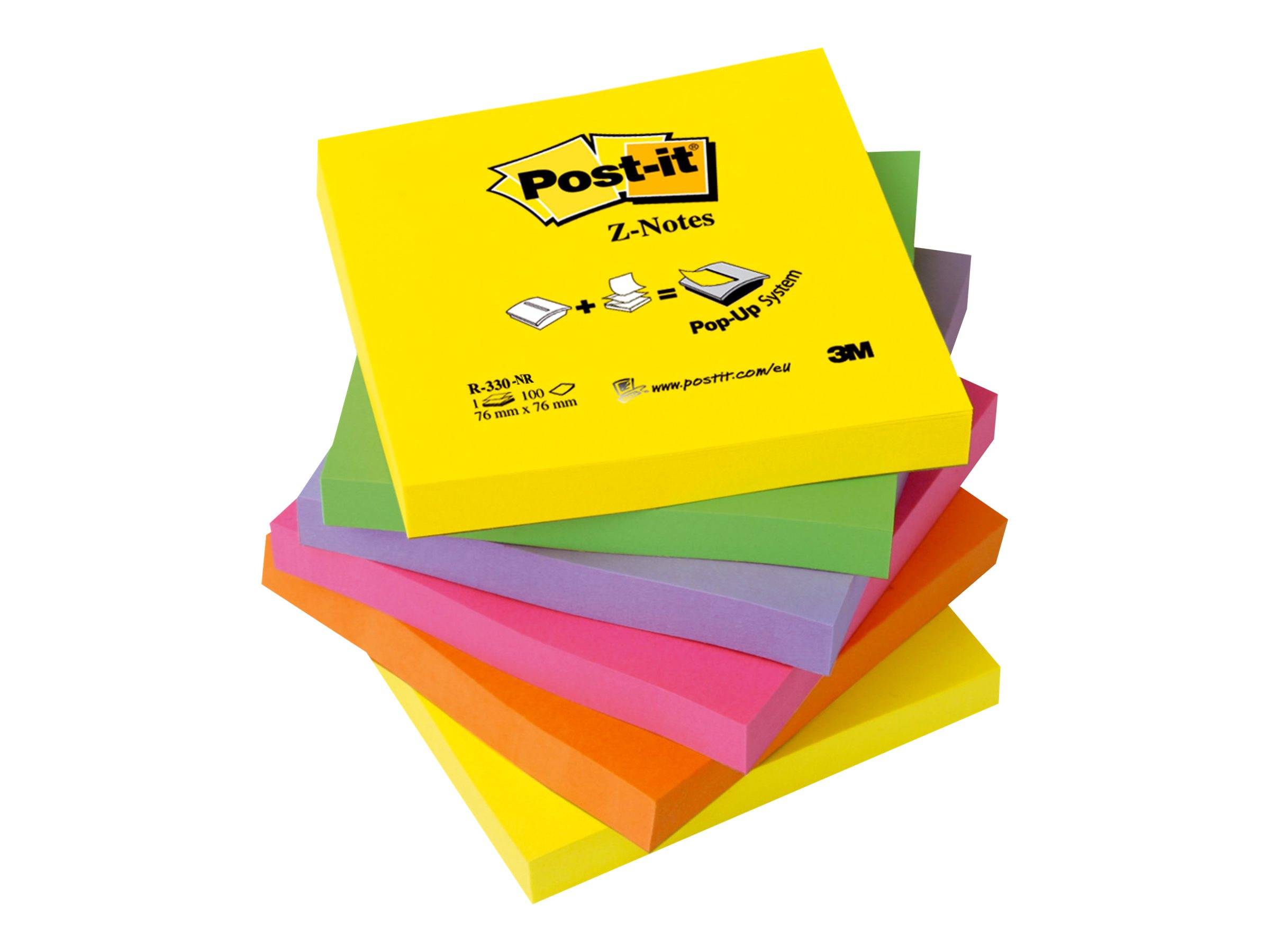 3M - Post-it Z-Notes R-330-NR - Notizen - 76 x 76 mm - 600 Blatt (6 x 100)