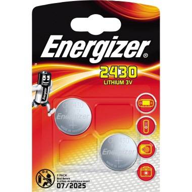 Knopfzellen-Batterie Lithium CR2430 3,0 Volt - 2 Stück.