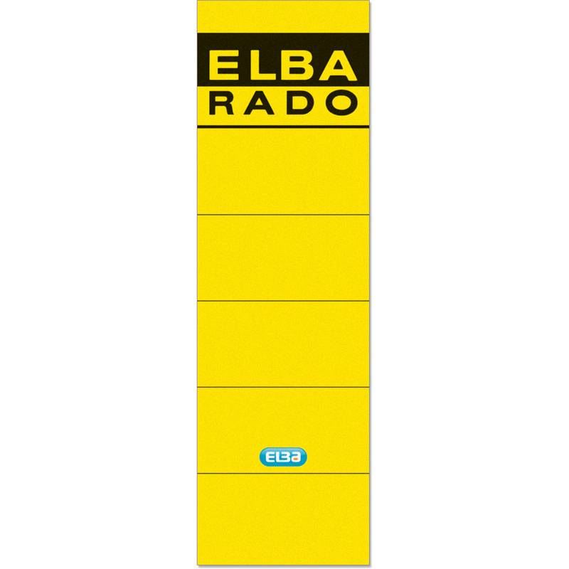 Gelbes Elba-Rado-Produktpaket mit fettgedrucktem schwarzem „ELBA RADO