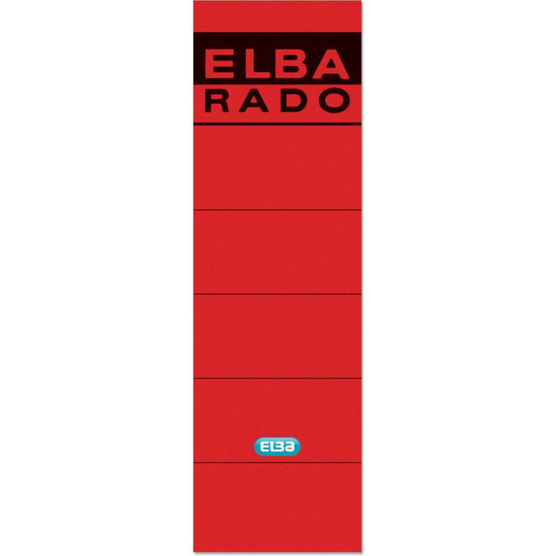 ELBA Ordnerrücken-Etiketten "ELBA RADO" - kurz/breit, rot