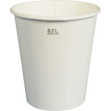 PAPSTAR Trinkbecher 14770 0,2l Pappe weiß 100 St./Pack.