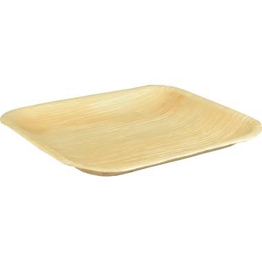 PAPSTAR Teller pure 85506 18x18x2cm eckig Holz 25 St./Pack.