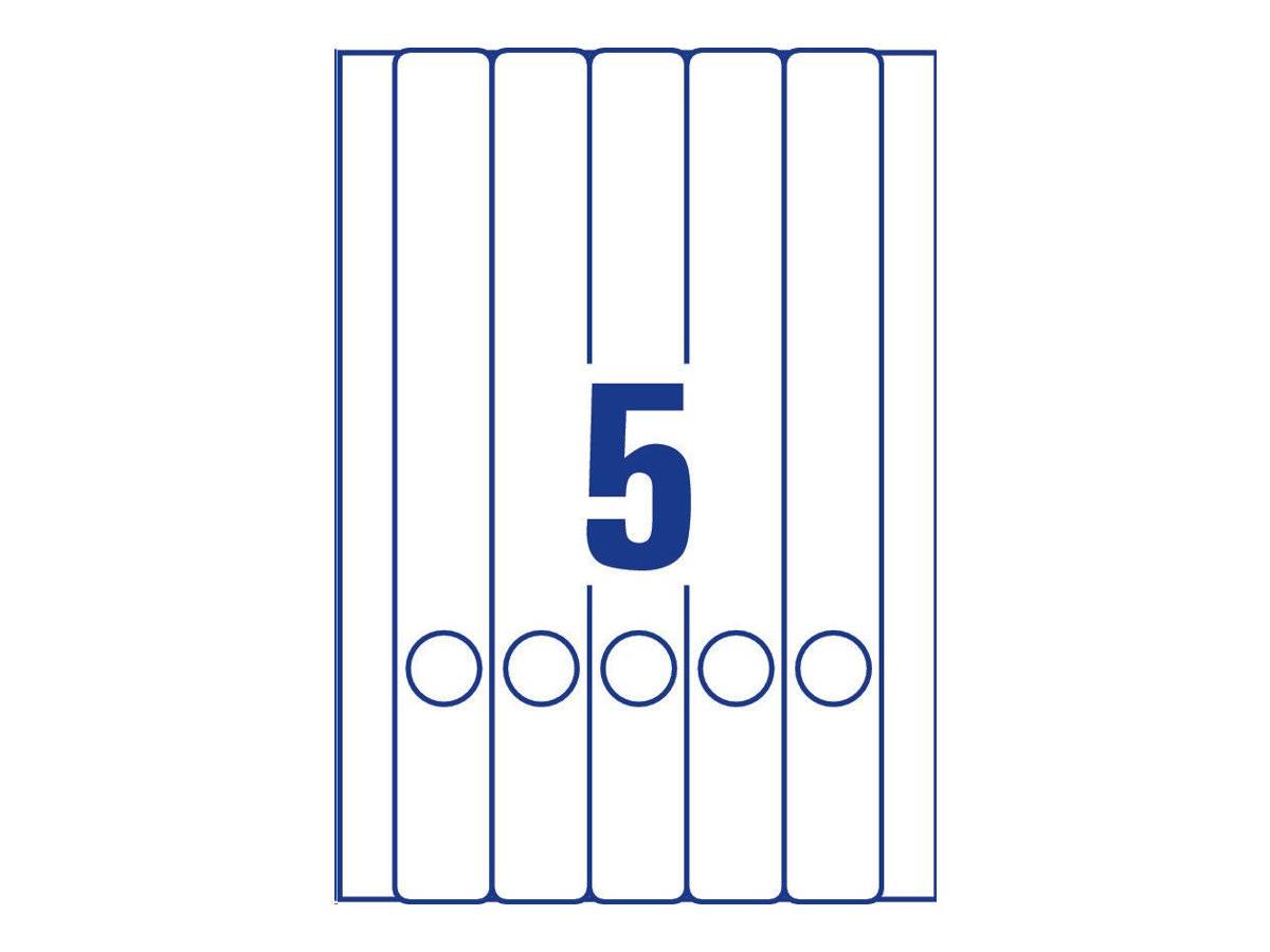 AVERY ZWECKFORM - Avery L4758 - Weiß - 38 x 297 mm 125 Stck. (25 Bogen x 5)