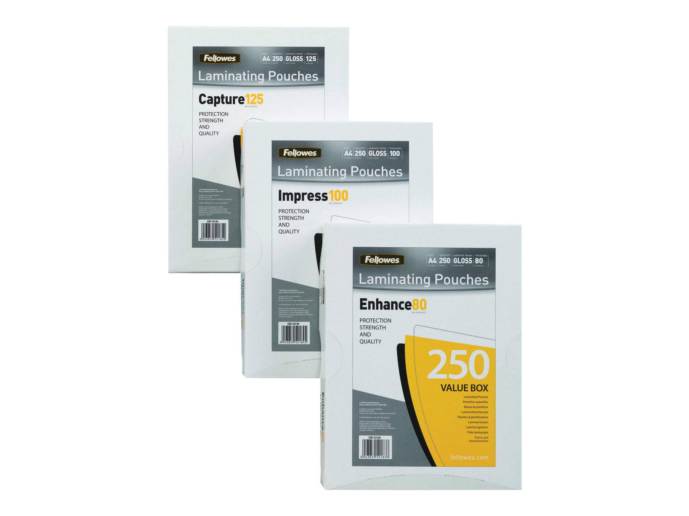 Fellowes Laminating Pouches Enhance 80 micron - 100er-Pack - glänzend - A5 (148 x 210 mm)