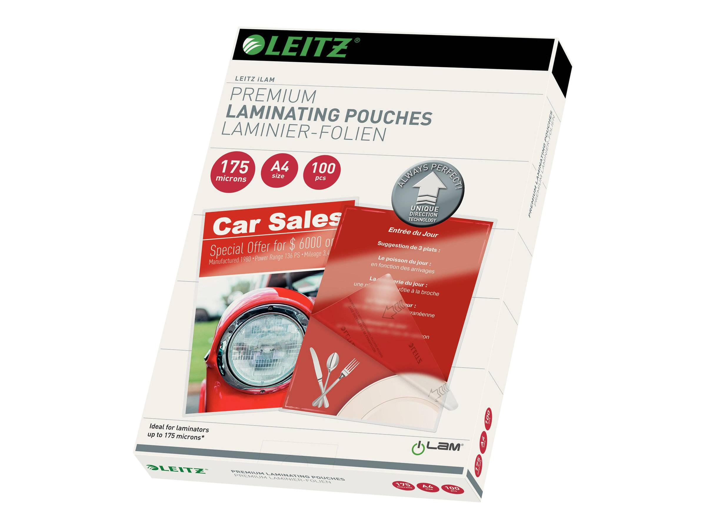 ESSELTE LEITZ - Leitz - Glänzend, kristallklar - A4 (210 x 297