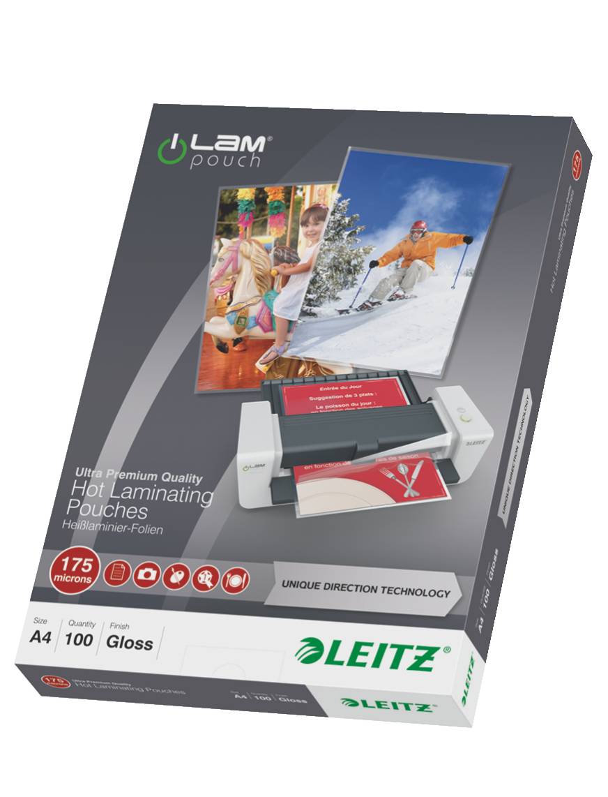 Esselte Leitz Glänzend, kristallklar - A4 (210 x 297