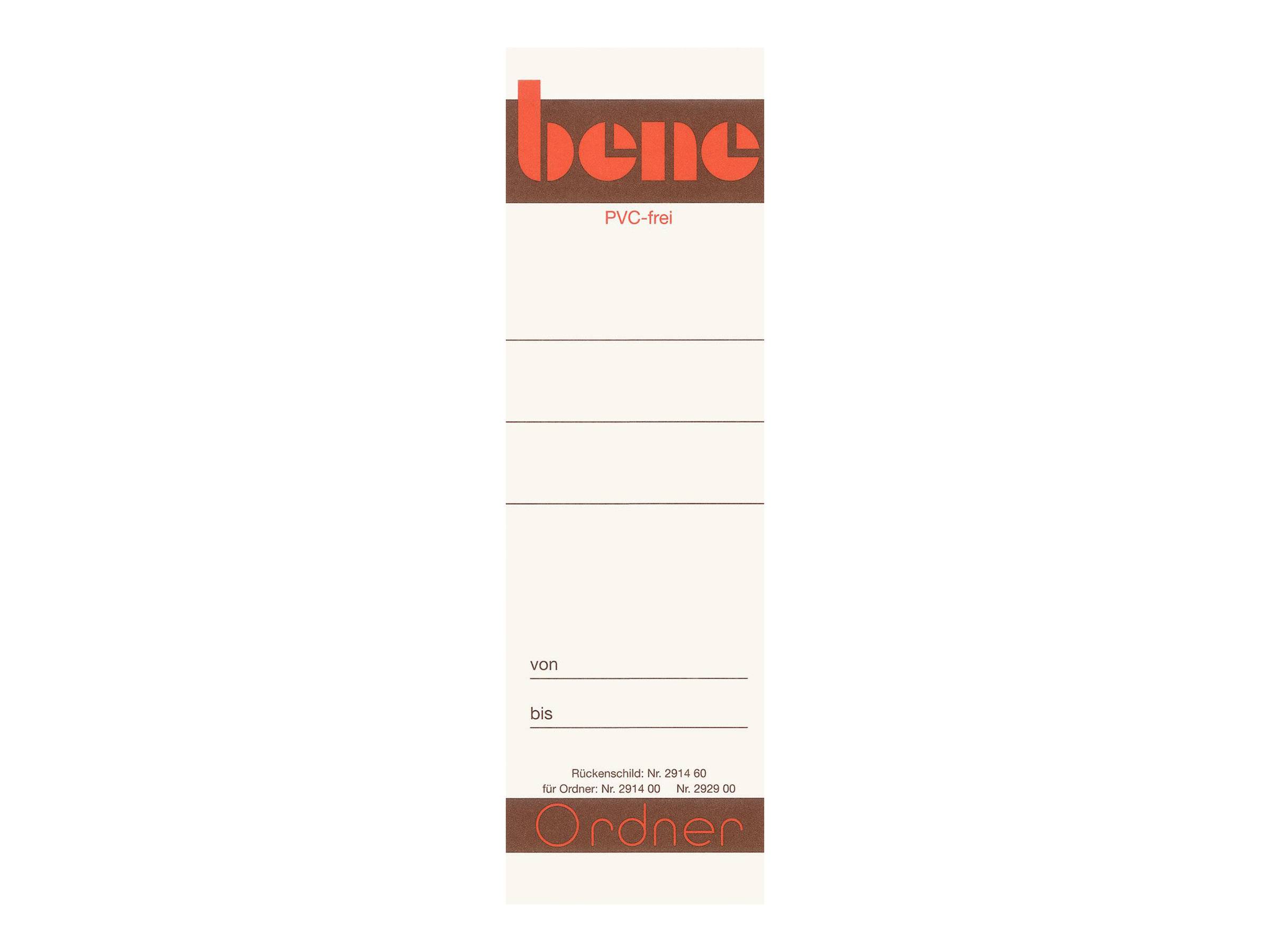 Ordnerrückenschild 291460 breit/kurz Papier weiß 10 Stück
