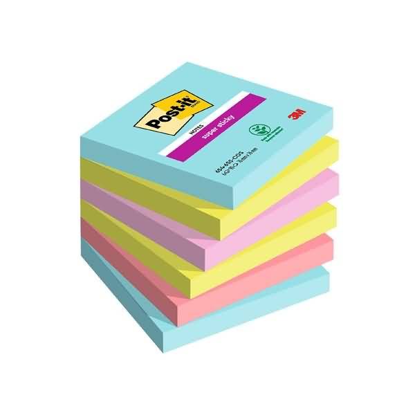 Haftnotiz Super Sticky Notes Cosmic Collection 76x76mm 90 Blatt VE=6 Blöcke