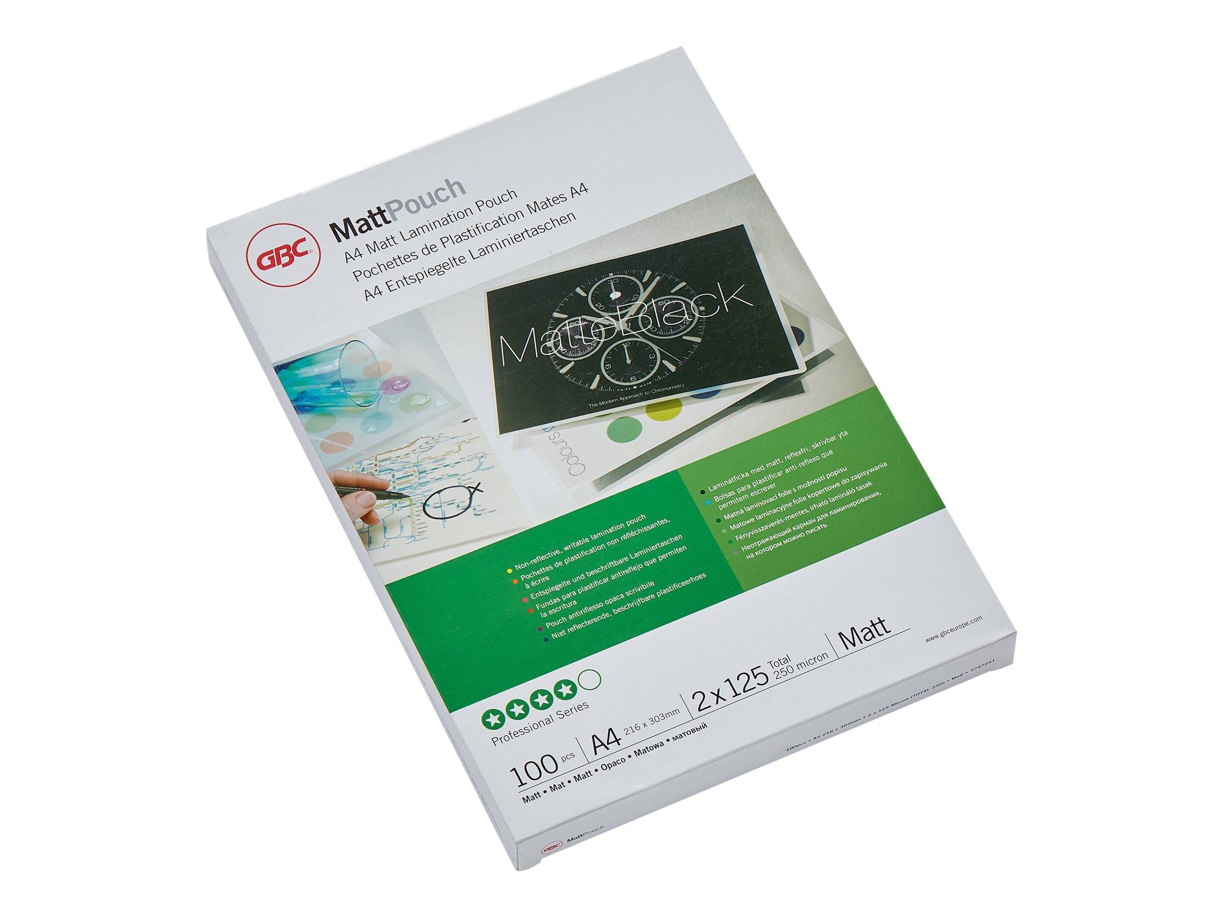 GBC Lam Pouch A4 2X125 mic Matt - 100er-Pack - Matte - A4 (210 x 297 mm)